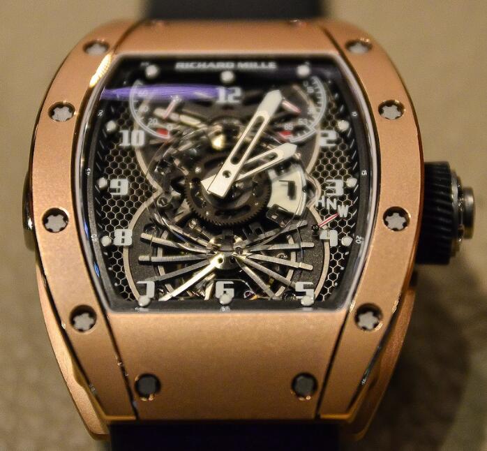 Replica Richard Mille RM 022 Aerodyne Dual Time Zone Rose Gold Watch